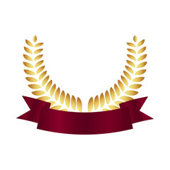 Lorbeeren Banner gold rot