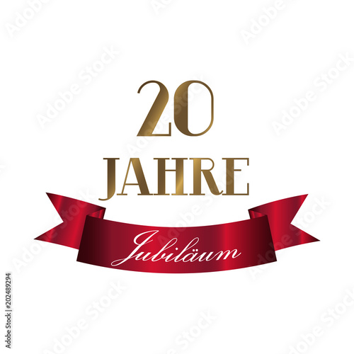 "20 Jahre Jubiläum Banner - Gold Rot" Stockfotos Und Lizenzfreie ...