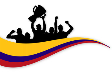 Fans hinter Flagge - Kolumbien