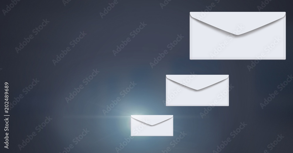 Poster envelope letters messages floating