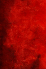 Detailed close-up grunge abstract background. Dry brush strokes hand drawn oil painting on canvas texture. Creative pattern for graphic work, web design or wallpaper. Retro style dirty red artwork. - 202490667