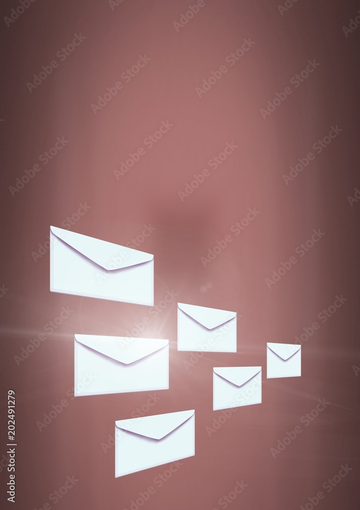 Poster envelope letters messages floating