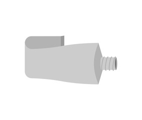 Tube aluminum isolated. Blank packaging Vector illustration