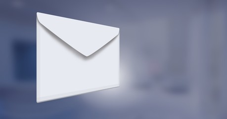 Envelope letter message floating