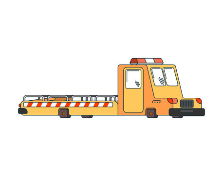Tow truck isolated. Wrecker for Evacuates auto. Help on road. Vector illustration