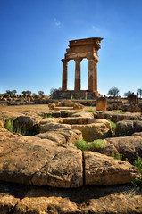 Fototapeta na wymiar Italian destination, archeological site in Sicily, Valley of Temples