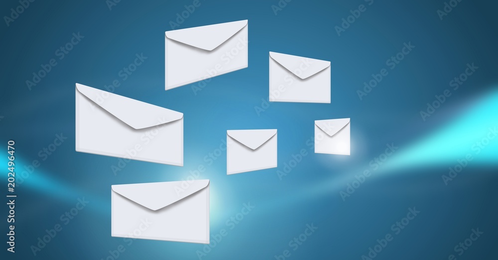 Poster envelope letters messages floating