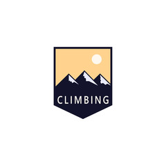 Climbing logo Vector Template Design Illustration