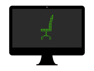Pixel Icon PC - Drehstuhl