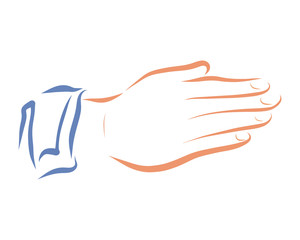 Hand stretched for a handshake