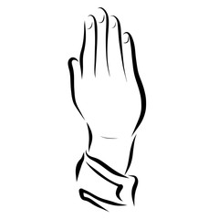 A farewell or greeting hand gesture