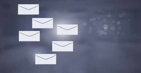 Envelope letters messages floating