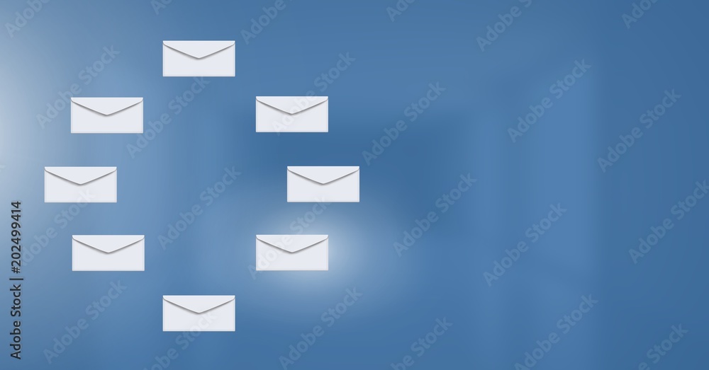 Poster envelope letters messages floating
