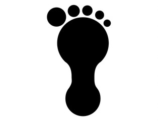 Simple, minimal human foot icon