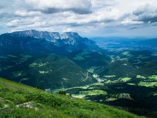Obraz premium The Alps in cloudy weather. Mountain landscape