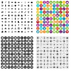 100 household icons set vector in 4 variant for any web design isolated on white