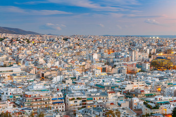 Fototapeta na wymiar Athens. Aerial view of the city.