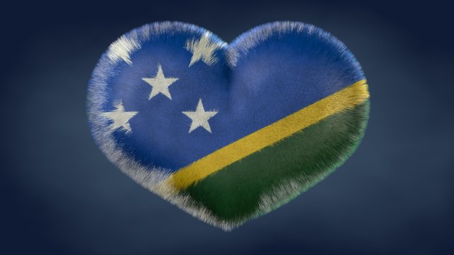 Cuore bandiera delle Isole Salomone.