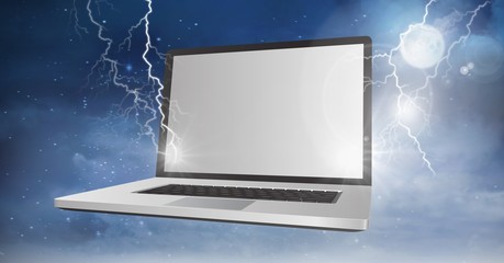 Laptop struck with lightning power