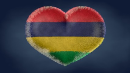 Cuore bandiera di Mauritius.