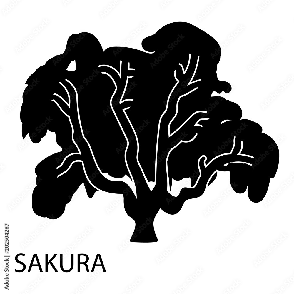 Poster sakura icon. simple illustration of sakura vector icon for web