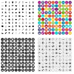 100 hygiene icons set vector in 4 variant for any web design isolated on white