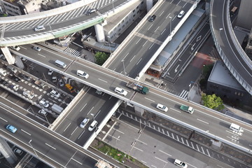 立体交差の道路（大阪市・中央大通）/ Multi-level crossing roads - Osaka, Japan