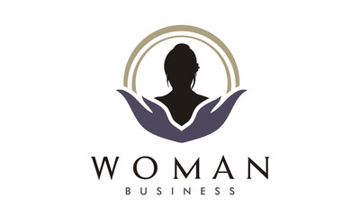 Silhouette Beauty Woman Skin Care, Therapy Spa Salon Cosmetic logo design 