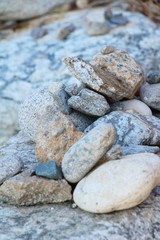 Fototapeta na wymiar Stack of stones for zen with pray