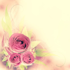 Floral romantic tender background