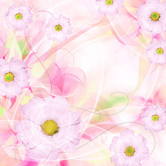 Floral romantic tender background