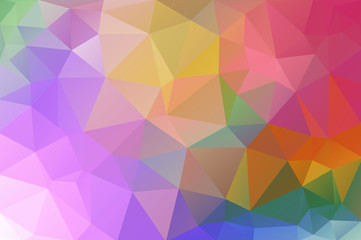 Abstract, colorful, multicolor and iridescent background of triangles