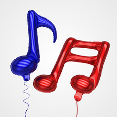 Colorful inflatable balloon isolated on white background. 3d rendering