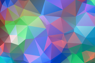 Abstract, colorful, multicolor and iridescent background of triangles