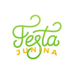 Festa Junina. Holiday lettering design for Brazilian June festa de Sao Joao