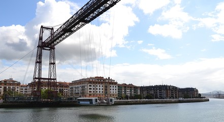 Fototapeta na wymiar Suspension bridge, Portugalete-Getxo, Biscay, Basque Country