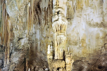 USA. Stalactites and stalagmites of Carlsbad caves