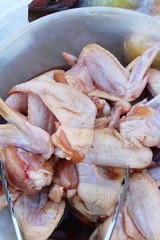 Making chicken wings is delicious for grilled