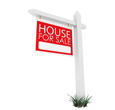 3d: Real Estate Sign: House for Sale