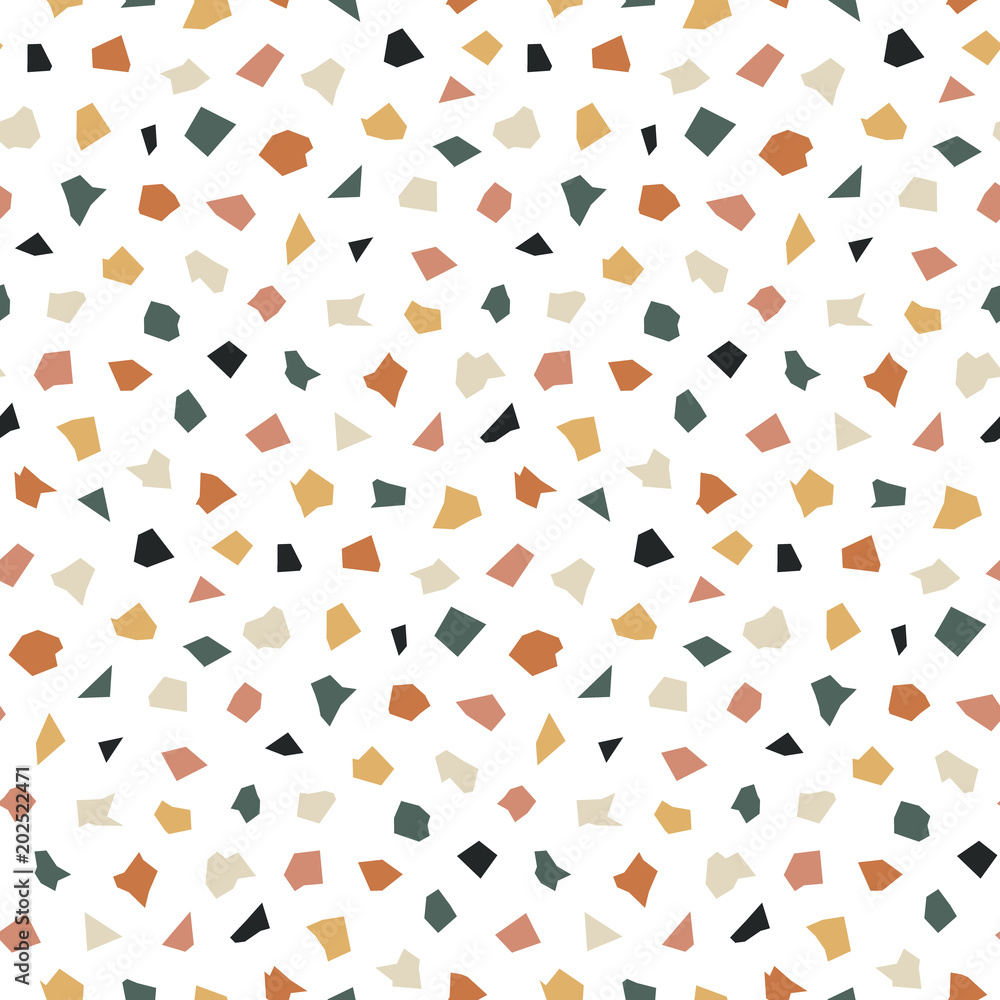 Poster terrazzo seamless pattern. print in classic italian type of floor style . vector abstract background