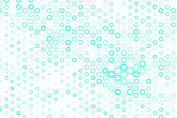 Color abstract hexagon pattern generative art background. Geometric, surface, canvas & digital.