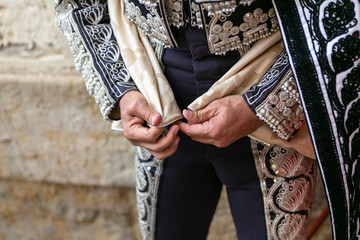 Bullfighter's hands