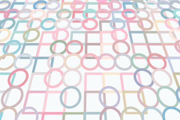 Abstract colored ellipse & square box shape pattern. Texture, details, background & illustration.