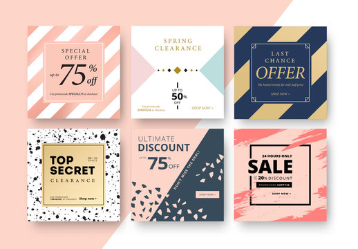 Patterned Social Media Commerce Layouts