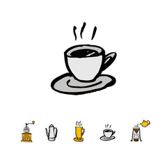 카페 포스터 / 손으로 그린 커피 그림