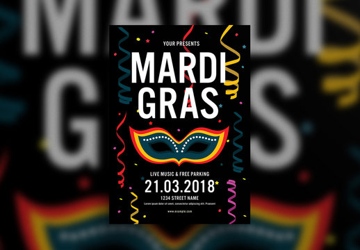 Mardi Gras Flyer Layout