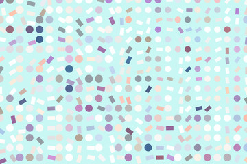 Color abstract ellipse & square box pattern generative art background. Template, drawing, vector & style.