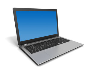 laptop computer on white background