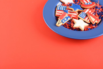 Obraz premium Patriotic cookies for 4th of July