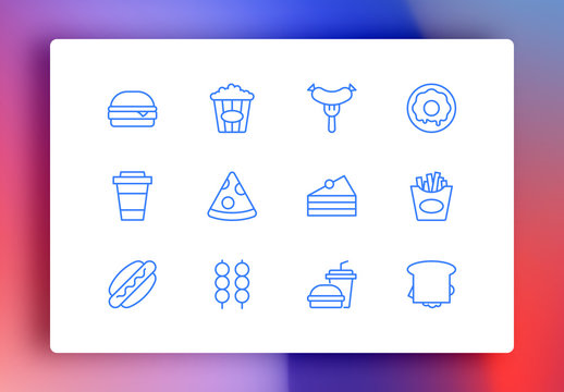 Restaurant Minimalist Icons